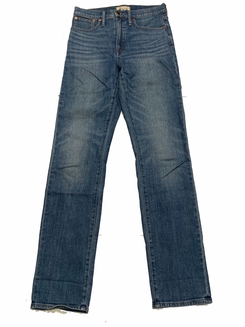 28T / Madewell full length classic straight jeans